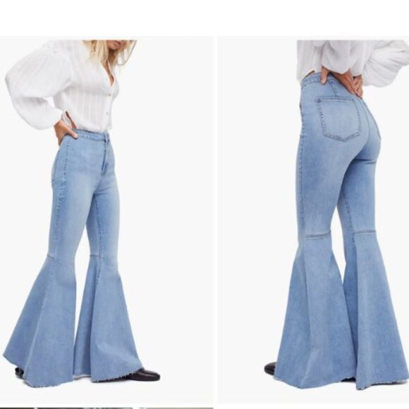 NWOT Free People We the Free Float On Flare Jeans - Picture 1 of 16